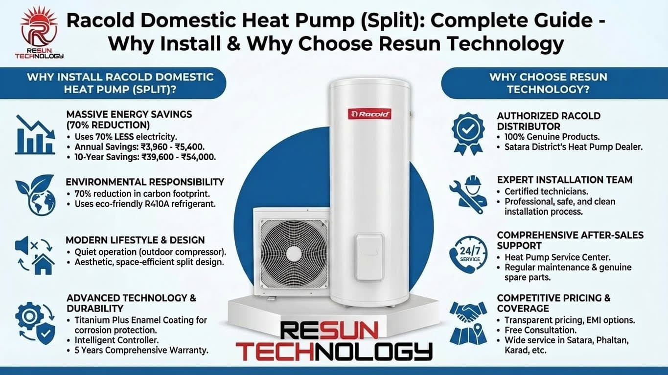 Racold Domestic Heat Pump (Split): Complete Guide - Why Install & Why Choose Resun Technology
