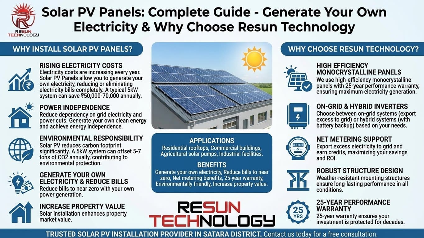 Solar PV Panels: Complete Guide - Generate Your Own Electricity & Why Choose Resun Technology